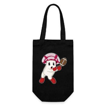 Mushroom American Football Sports - Gift Bag for Bottles - black - Front