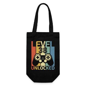 Level 38 Unlocked Funny Video Gamer 38Th Birthday - Sac à bouteille - noir - Devant