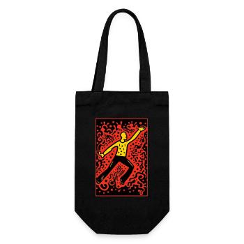Cartoon Pop Art - Croire en l’aviation - Sac à bouteille - noir - Devant
