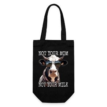 Not Your Mom Not Your Milk Vegan Veggie Vegetarian - Gift Bag for Bottles - black - Front