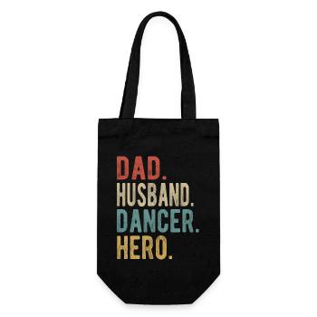 Dancer Dad Husband Hero - Gift Bag for Bottles - black - Front