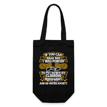 If You Can Read This Sportklettern Speedklettern - Geschenkbeutel für Flaschen - Schwarz - Vorne