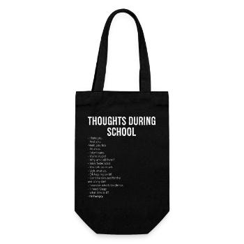 thoughts during school funny shirt - Sac à bouteille - noir - Devant