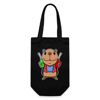 Capybara Capybara Pompiste - Sac à bouteille - noir - Devant