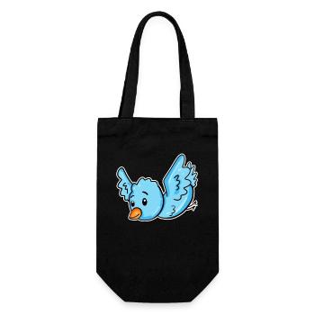 Ein blauer Vogel - Geschenkbeutel für Flaschen - Schwarz - Vorne