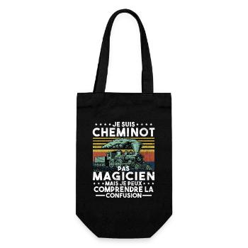 Cheminot Conducteur De Train Chemin De Fer - Sac à bouteille - noir - Devant