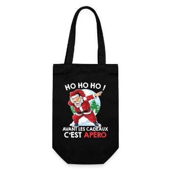 AVANT LES CADEAUX C EST APÉRO PULL MOCHE NOEL - Sac à bouteille - noir - Devant