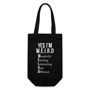Ouais, je suis bizarre chemise drôle - Sac à bouteille - noir - Devant