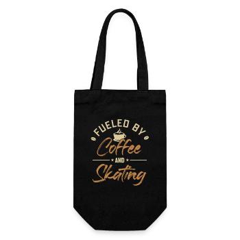 Fueled by Coffee and Skating Skaterboy Skatepark - Gift Bag for Bottles - black - Front