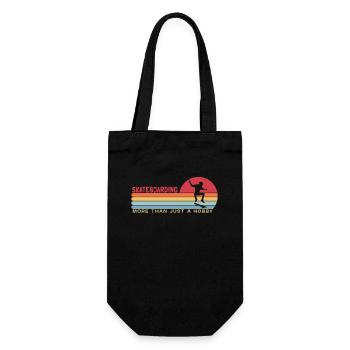 Skateboarding more than a Hobby Skatergirl Skater - Gift Bag for Bottles - black - Front