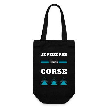 Je peux pas je suis Corse humour message Corse - Sac à bouteille - noir - Devant