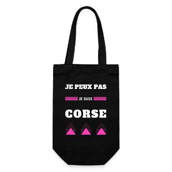 Je peux pas je suis Corse humour blague Corse - Sac à bouteille - noir - Devant