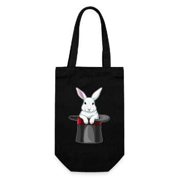 Bunny Wizard Top Hat - Gift Bag for Bottles - black - Front