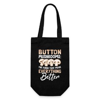 Mushrooms- Pilze Geschenke - Geschenkbeutel für Flaschen - Schwarz - Vorne