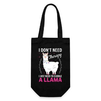I don t need Theraphy i just need a Llama- Lama - Geschenkbeutel für Flaschen - Schwarz - Vorne