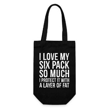 I love my six pack so much funny shirt - Gift Bag for Bottles - black - Front