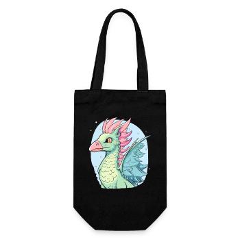 Un dragon aigle de dessin animé - Sac à bouteille - noir - Devant