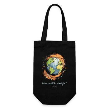 How much longer, sustainability earth - Gift Bag for Bottles - black - Front