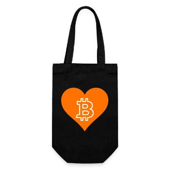 J’adore Bitcoin Orange - Sac à bouteille - noir - Devant