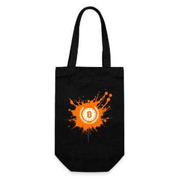 Bitcoin Crypto Cryptocurrency Splash - Gift Bag for Bottles - black - Front