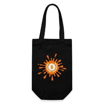 Bitcoin Crypto Cryptocurrency Splash - Gift Bag for Bottles - black - Front