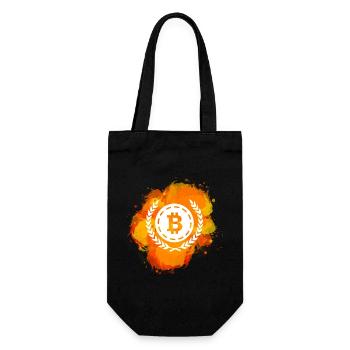 Bitcoin Crypto Cryptocurrency Splash - Sac à bouteille - noir - Devant