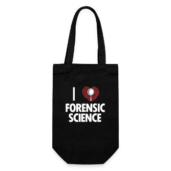 J’aime la criminalistique, l’informatique, la criminalistique, la dactyloscopie - Sac à bouteille - noir - Devant