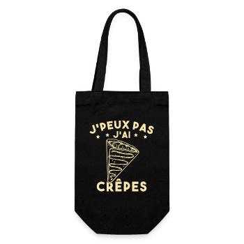 J'peux Pas J'ai Crêpes Cadeau Humour Drole - Sac à bouteille - noir - Devant