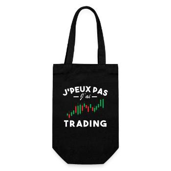J'Peux Pas J'Ai Trading Métier Trader Humour - Sac à bouteille - noir - Devant