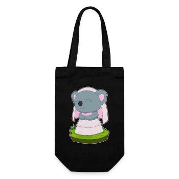 Koala Bridal Veil Wedding - Gift Bag for Bottles - black - Front