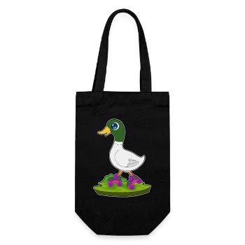 Duck Roller Skating Roller Skates - Gift Bag for Bottles - black - Front