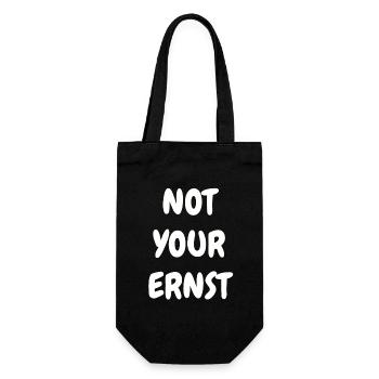 Not your Ernst Denglisch - Geschenkbeutel für Flaschen - Schwarz - Vorne