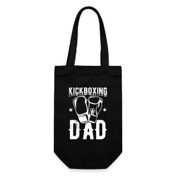 Kickboxer Vater - Geschenkbeutel für Flaschen - Schwarz - Vorne