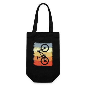 Vintage Mountain Biker Sketch - Gift Bag for Bottles - black - Front