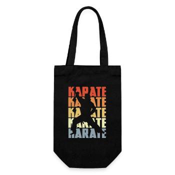 Retro Karate - Gift Bag for Bottles - black - Front