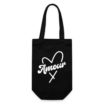 Amour - Gift Bag for Bottles - black - Front