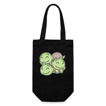 Turtle Motif - Gift Bag for Bottles - black - Front