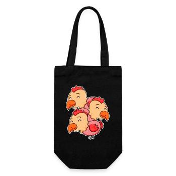 Cute Chickens - Chicken Motif - Gift Bag for Bottles - black - Front