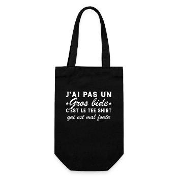 J'ai Pas Un Gros Bide C'est Le Tee Shirt Cadeau - Sac à bouteille - noir - Devant