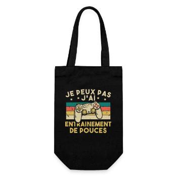 Je Peux Pas J'ai Entrainement De Pouces Cadeau - Sac à bouteille - noir - Devant