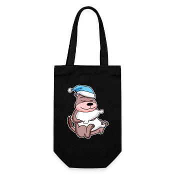 Belette avec oreiller et bonnet de somnolence - Sac à bouteille - noir - Devant