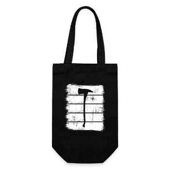 Croquis de hache de pompier - Sac à bouteille - noir - Devant