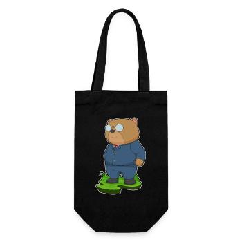 Ours marié costume mariage - Sac à bouteille - noir - Devant