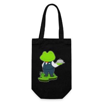 Cuisinier grenouille servant la cuisine de cloches - Sac à bouteille - noir - Devant