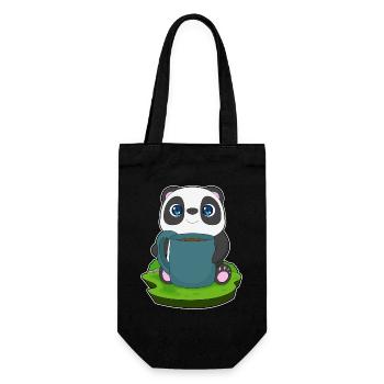Panda Kaffee Becher - Geschenkbeutel für Flaschen - Schwarz - Vorne