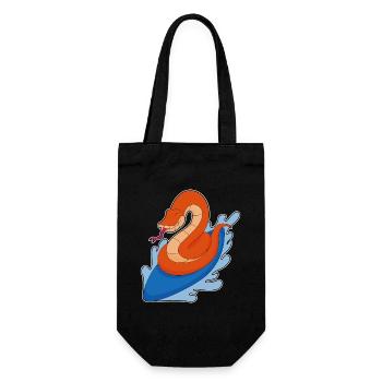 Snake Surfing Surfboard Summer - Gift Bag for Bottles - black - Front