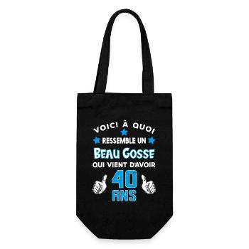 40 ans anniversaire homme cadeau drôle humour - Sac à bouteille - noir - Devant