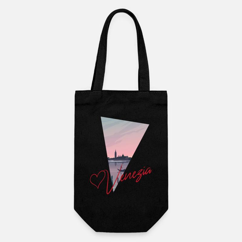 Love Venezia - Geschenkbeutel für Flaschen - Schwarz