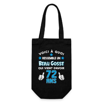 72 ans anniversaire homme cadeau drôle humour - Sac à bouteille - noir - Devant