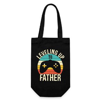 Aufstieg zum Vater - Geschenkbeutel für Flaschen - Schwarz - Vorne